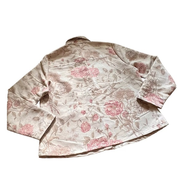 By JJ Floral Button Up Trendy Lightweight Jacket with Pockets Size M - Picture 7 of 11